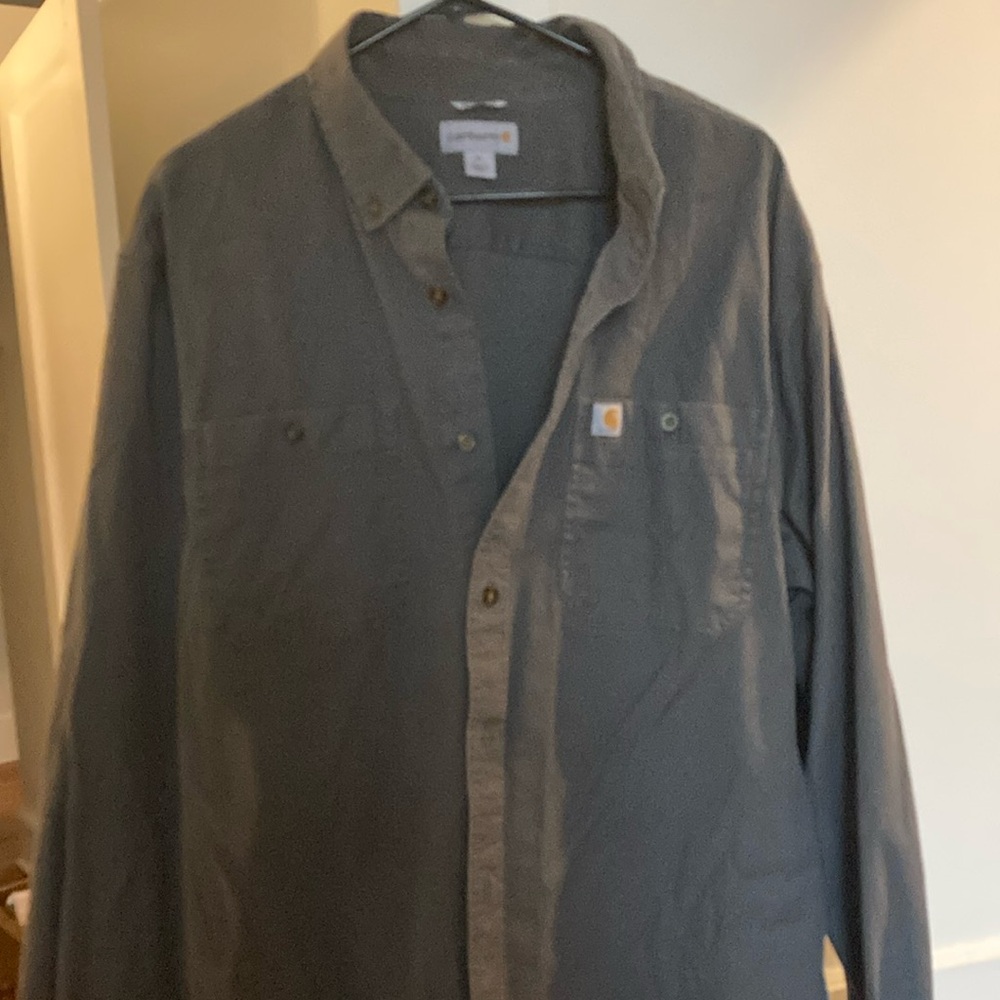 Carhartt Gray Button-Up Shirt